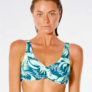 RipCurl Dark Teal Sun Rays Crop and Skimpy Pant Size L